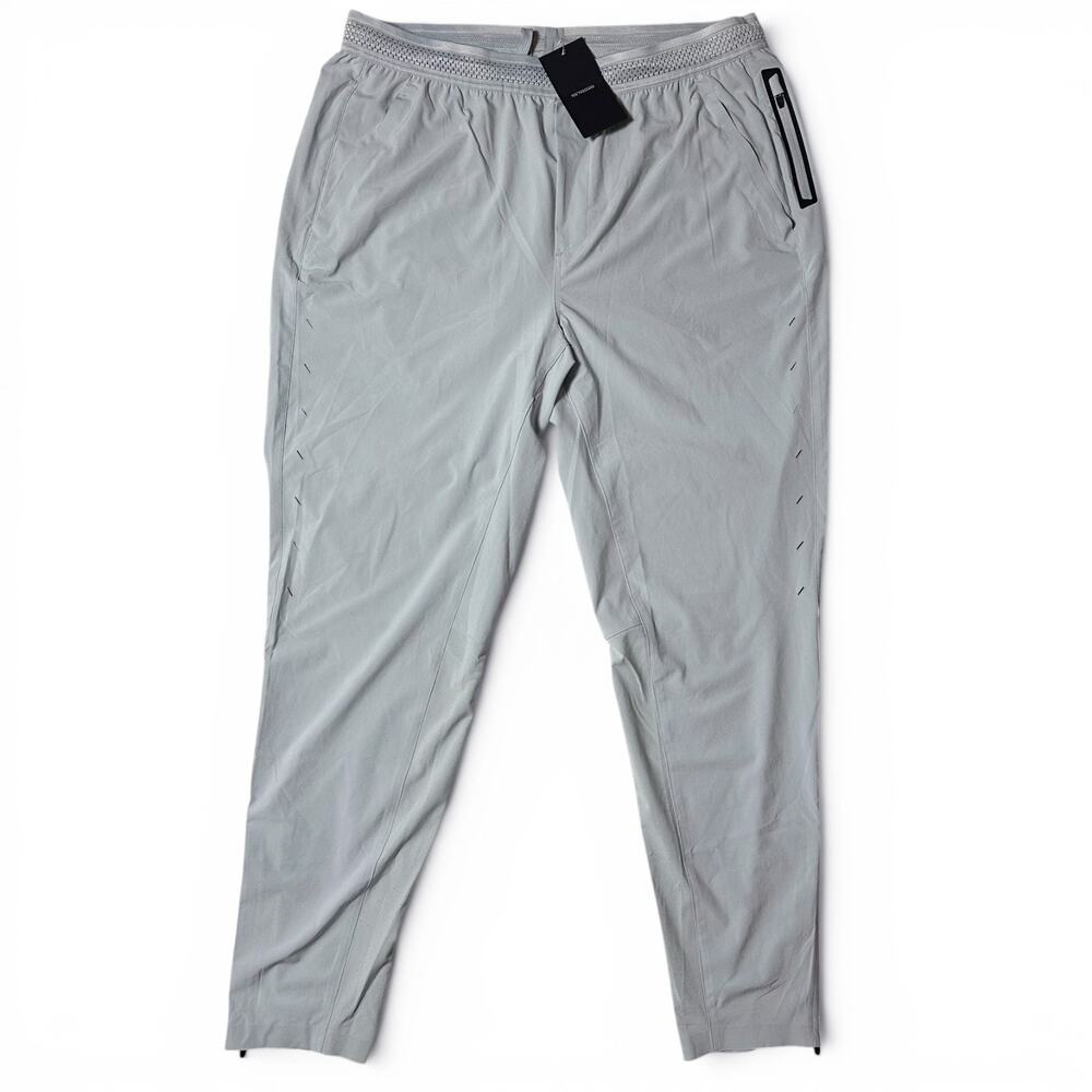 Ten Thousand Session Pants Mens Size XL Light Gray Performance Gym Zip Ankle NWT